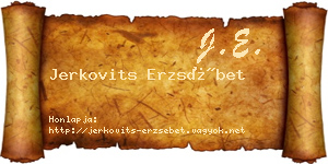 Jerkovits Erzsébet névjegykártya